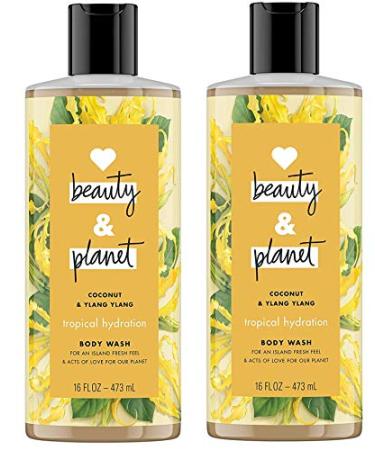 Love Beauty And Planet Coconut and Ylang Ylang Tropical Hydration Body Wash 16 oz 2 count