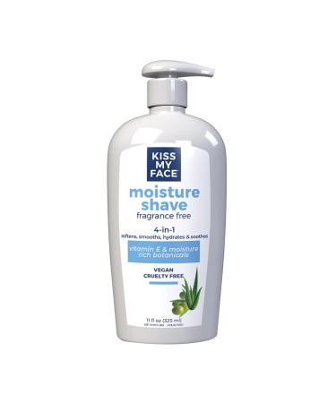 Kiss My Face Fragrance Free Moisture Shave, 11 Fl Oz Fragrance Free 11 Fl Oz (Pack of 1)