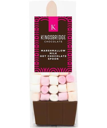 Kingsbridge Hot Chocolate Spoons - Belgian Milk Choc & Marshmallows 10 Pack | Wooden Stirrer & Sweet Treats | Perfect Gift for Birthdays & Special Occasions - Buy Online on SooperMarket.com