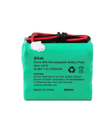 iMah Ryme B64 6-Cell AA 7.2V Battery 2200mAh Replacement for Security Alarm System GP2200AAH6YMX GP2200AAM6YMX GP130AAM6YMX 211AFH6XMK GP211AFH6XMK