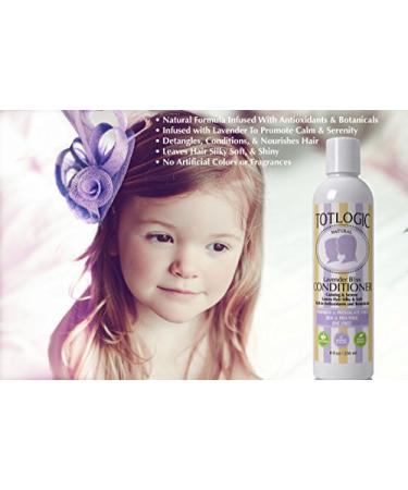 TotLogic Kids Baby Safe Conditioner 8 oz - Lavender Bliss with Natural Jojoba Oil - No Phthalates, Parabens, or Sulfates - Buy Online on SooperMarket.com