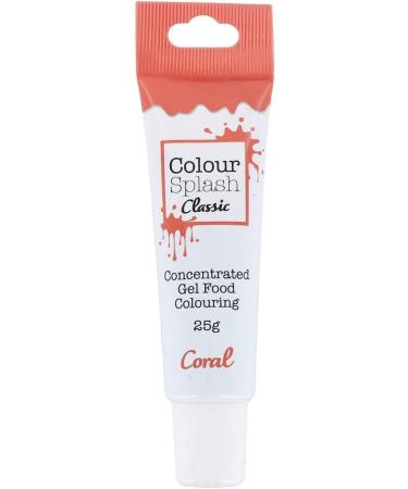 COLOUR SPLASH Coral Food Colouring Gel Tube - 25g Highly Concentrated Edible Ingredients for Vibrant Cakes - Buy Online on SooperMarket.com