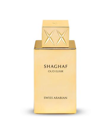Swiss Arabian Shaghaf Oud Elixir Oud Gourmand Amber Fragrance - Notes of Saffron - Perfume for Women and Men - 2.5 oz EDP Spray