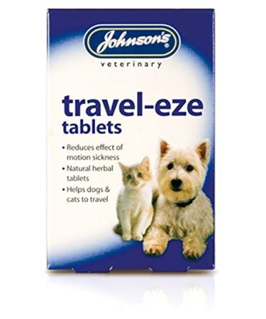 Johnson's TRAVEL-EZE TABLETS X24 HEALTHY CAT OR DOG ANTI-MOTION/TRAVEL SICKNESS
