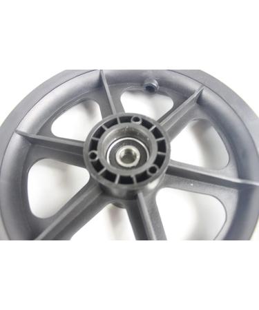 Wheelchair Front Wheel 1 Pair Solid Wheels Replacement for Wheelchair 12 X 2 Non-Pneumatic Wheelchair Rear Wheels Assembly 12Inch (30Cm) Front Wheel with 12Mm Bearing/Gray(Black) - Buy Online on SooperMarket.com