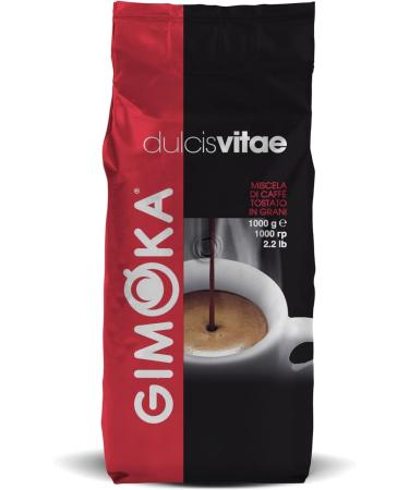 Gimoka Coffee beans 1 kg Dulcis Vitae blend medium roast intensity 8 made in Italy 1kg pack