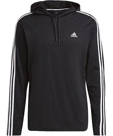 adidas Men's Lightweight Pullover Hoodie T-Shirt - Large Black/White - Buy Online on SooperMarket.com