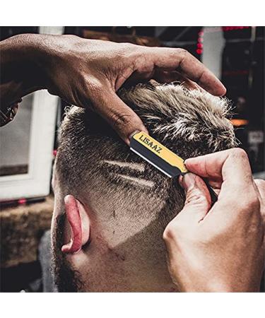 Lisaaz Straight Razor - 5 Blades Black Classic Shaving Razors for Men - Professional Finish Stainless Steel Razor Blades - Quality Navajas para Barbero - 4.8 Inch Gold Clip - Buy Online on SooperMarket.com