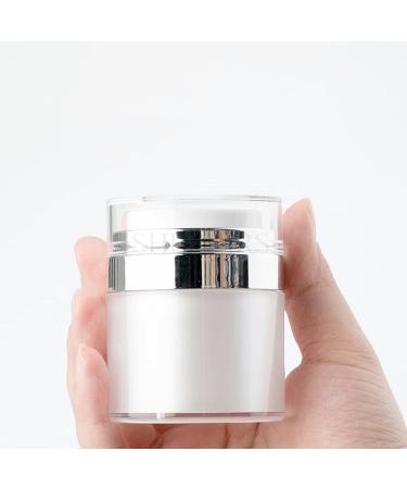 Furnido 2 Pack 1.7 oz Airless Pump Jars - Refillable Travel Lotion Containers for Skincare Cream - White - Buy Online on SooperMarket.com