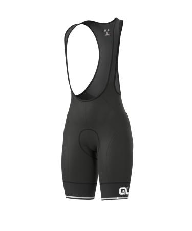 Al Cycling Women's Plain Blend Bib Tights Black/White XXL