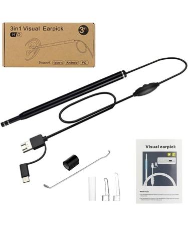 Ear Cleaning Endoscope Spoon with 6 LED Lights - Camera Ear Picker Wax Removal Kit - Buy Online on SooperMarket.com