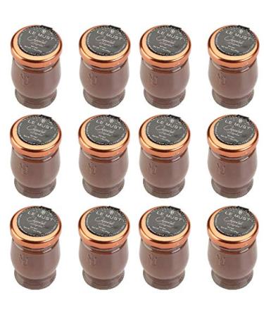 Le Must All Natural Chocolate Hazelnut Spread Mini Glass Bottle Roomservice NO PALM OIL 1.6 ounce (pack of 12) Glass Miniatures