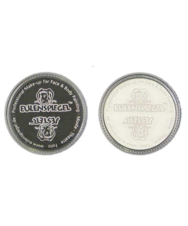 Eulenspiegel Cream Make-up Black + 501009 - Cream Make-up White 35 ml Black and White