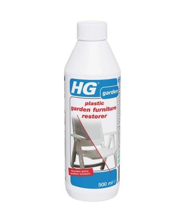 HG Plastic Furniture Restorer Garden Furniture Cleaner & Polish for Slightly Weathered Plastic Removes Stubborn Dirt & Leaves a Shiny Clean Finish 500ml (126050106) 500 ml (Pack of 1) Plastic Furniture Restorer