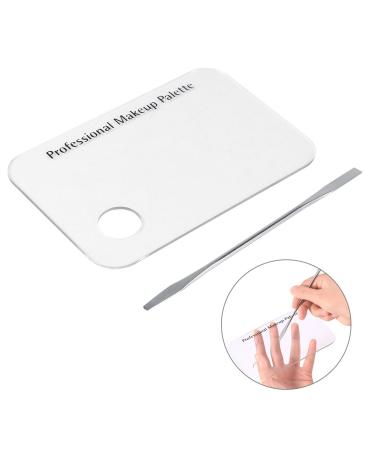 Buy Acrylic Palette & Stainless Spatula Set - Perfect for Makeup Artists & Manicurists | Nail Art Mixing Tool - Buy Online on SooperMarket.com