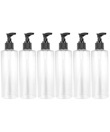 Beaupretty 6Pcs 250ml Soap Dispenser Pump Bottles Travel Empty Lotion Pump Bottle Refillable Bottle for Liquid Soap Lotions Shampoo (Clear) Transparent