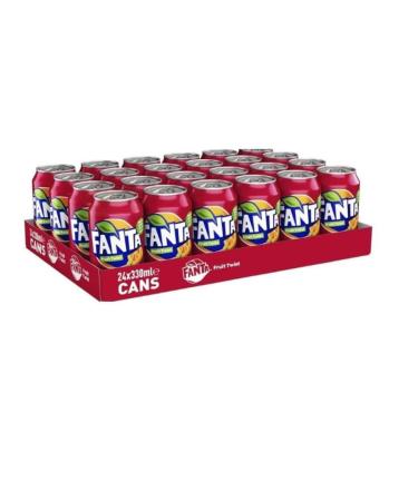 Fanta Pineapple & Grapefruit Fanta Orange & Fanta Fruit Twist Soft Drink Cans 24x330ml | Multi Flavour (Fanta Fruit Twist : 24x)