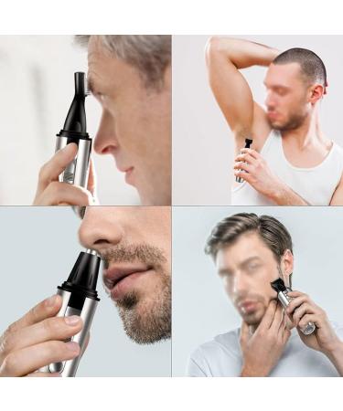 4 in 1 Nose Hair Trimmer for Men - Waterproof Ear & Eyebrow Clipper Travel-Friendly Battery-Powered Grooming Tool - Buy Online on SooperMarket.com