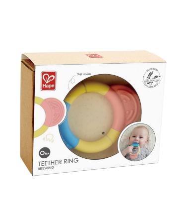Hape E0026 Teething Ring Teething Aid Made from a Safe Rice-Based Material Multi-Colour