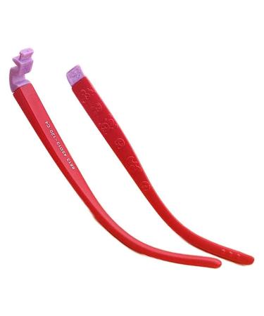 Ranara replacement glasses end tips glasses legs glasses accessories 1 pair of children's glasses replacement silicone insert bayonet glasses frame spare parts red