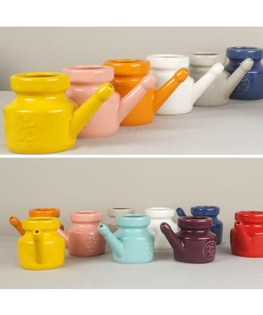 Floahazz 350Ml Ceramic Neti Pot Nose Cleaning Pot Durable Leakproof Spout Pot for Nasal Rinsing Nose Washing Men Women Purple - Buy Online on SooperMarket.com
