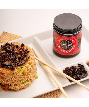 Don Chilio Chile Crisp: Crunchy Sliced Habanero Peppers in Hot Seasoned Oil (5oz Jar) - Buy Online on SooperMarket.com