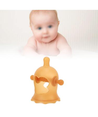 Wrist Hand Teether with 3 Realistic Pacifiers - Silicone Baby Teether for Safe Gum Relief (Brown) - Buy Online on SooperMarket.com