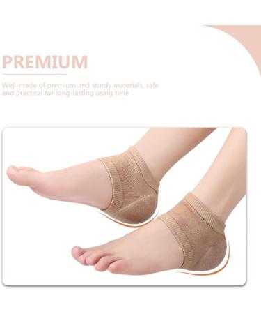 minkissy 2 Pairs Moisturizing Heel Socks Open Toe Socks Cracked Gel Heel Protector Toeless Spa Socks Heel Repair Socks Footcare for Dry Hard Cracked Skin B - Buy Online on SooperMarket.com