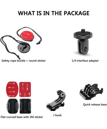 YHSPORT GoPro Adhesive Mounts - 36PCs 3M Glue Pads for Flat & Curved Surfaces Perfect for GoPro & Action Cameras - Buy Online on SooperMarket.com