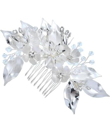 Didiseaon Clip Combs Teasing Comb Crystals Decor Straight Teeth Comb Leaf Comb Bridal Clip French Clips Wedding Headdress Rhinestones Bride - Buy Online on SooperMarket.com