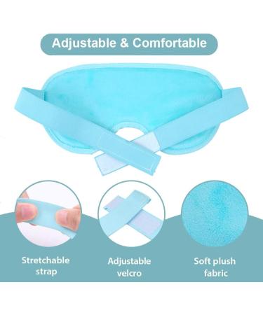 NEWGO Cooling Gel Mask for Puffy Eyes - Hot Cold Therapy for Migraine, Dark Circles, Dry Eyes - Reusable Sinus Pain Relief - Light Blue - Buy Online on SooperMarket.com