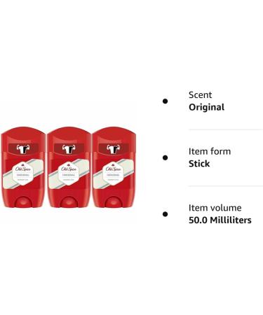 THREE PACKS of Old Spice Original Deodorant/Stick 50 ml (Pack of 3) - Buy Online on SooperMarket.com