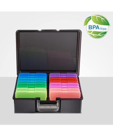 Gaevenwin Large 4x6 Photo Case and Craft Organizer - Portable Storage Box with 16 Inner Cases for Stickers, Seeds, and Crafts - Buy Online on SooperMarket.com