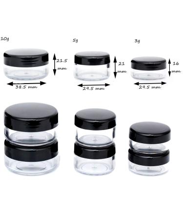 10g Cosmetic Sample Jars with Lids - 100pcs BPA-Free Makeup Containers - Buy Online on SooperMarket.com