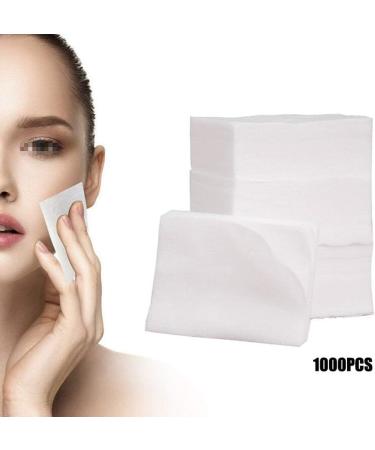 1 Box(1000PCS) Disposable Deep Clean Cotton Pads-Cosmetic Face Neck Mouth Makeup Remover Accessories Tools(White) - Buy Online on SooperMarket.com