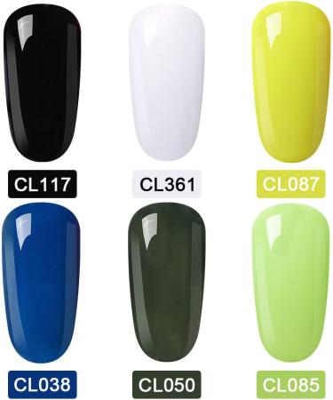 LagunaMoon Neon Gel Nail Polish Set - 6 Vibrant Colors for Salon-Quality DIY Nails - UV/LED Soak Off Lacquer Kit for Manicure & Pedicure - Greener Pastures Collection - Buy Online on SooperMarket.com
