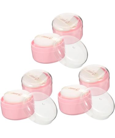 Kisangel 12 Pcs Body Powder Puff Box Baby Powders Set | Charming Pink Synthetic Sponge | Baby Powder Container 8x6cm - Pink (Pack of 2) - Buy Online on SooperMarket.com