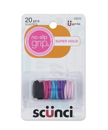 Scunci No-Slip Grip Gel Evolution Mini Ponytailers 20-Pieces per pack (1-Pack)
