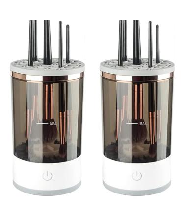 carrub 2Piece Electric Makeup Brush Cleaner Automatic Cosmetic Brush for All Size Beauty Makeup Brushes Set