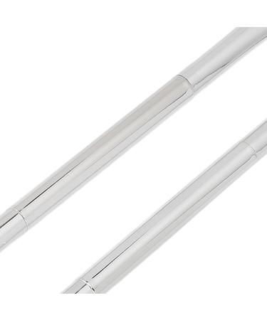 Slanted Eyebrow Brush Professional Double Ended Ergonomic Silver Portable 2pcs Eyeshadow Brush Makeup for Party - Buy Online on SooperMarket.com