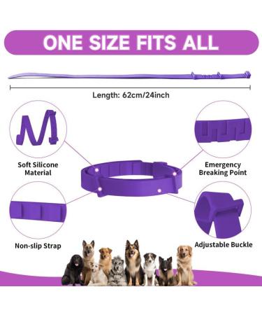 Woyamay Calming Collar for Dogs Adjustable Calming Dog Collar Helps Dogs Anxiety Relief Natural Calming Pheromone Dog Collar Lasts 60 Days Fits All Small Medium Large Dog 2 Pack Purple Purple-2 Pack - Buy Online on SooperMarket.com