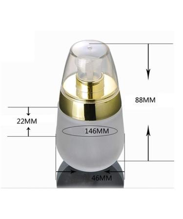 30ml Refillable Glass Containers - Empty Makeup Cosmetic Face Cream & Lotion Pump Bottles & Jars (2pcs) for Travel & Storage - Buy Online on SooperMarket.com