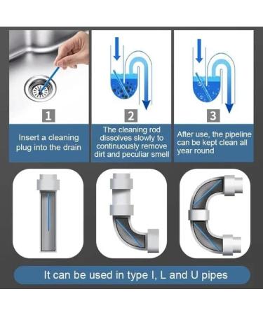 24pcs Sani Drain Cleaner Sticks Sink Deodoriser Keeps Drains & Pipes Clear & Odour free - Buy Online on SooperMarket.com