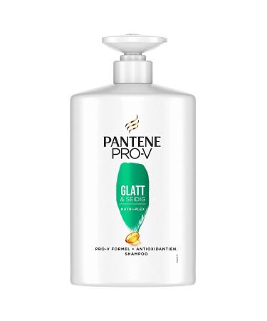 Pantene Pro-V Smooth & Silky Shampoo Pro-V Formula + Antioxidants For Unruly Hair 1000ML 1 l (1 Pack) Shampoo