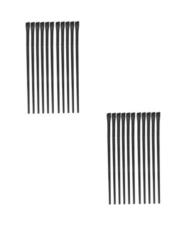 FRCOLOR 24 Pcs Eyeliner Brush Eye Shadow Brush Cosmetology Kit Angled Eyeliner Brush Eye Makeup Eyeliner Smudge Brush Makeup 14.5x0.7x0.5cmx2pcs Blackx2pcs
