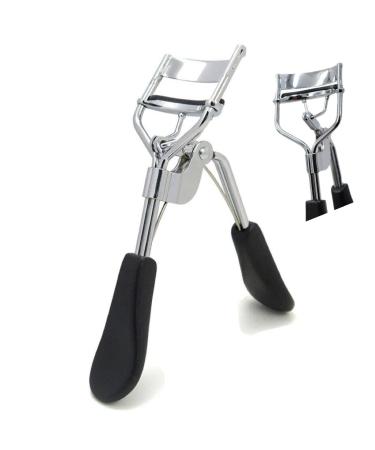 Eyelash Curler Professioner Lash Curler with Silicone Refill Pad Eye Lashes Clip Professional Stainless Steel Curled Cosmetic Makeup Accessory Long Lasting Fit Universal Eye Shapes