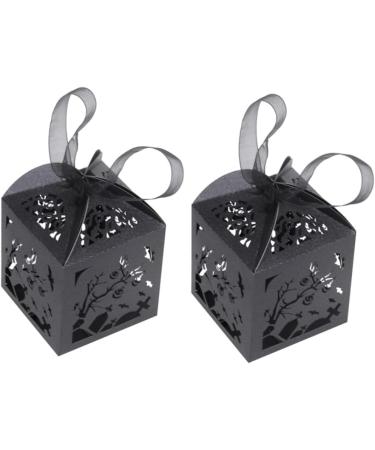 Gogogmee 50pcs box Can Style Branch Creative Black Exquisite Candy Hollow Halloween Container - Buy Online on SooperMarket.com