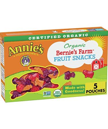 Annie's Organic Bernieâ€™s Farm Fruit Snacks - Gluten Free, 4 oz (5 ct) - Buy Online on SooperMarket.com