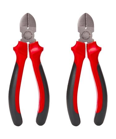 Draper Redline 67988 160 mm Diagonal Side Cutter with Soft Grip Handles Blue (Pack of 2) 160 mm (Pack of 2) Diagonal Side Cutter