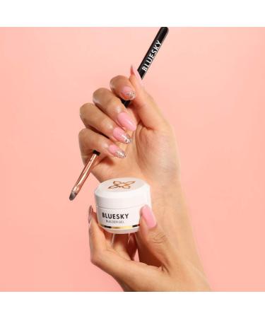 Bluesky Builder Gel Set with Nail Forms - Builder Gel Clear 15ml with application Nail Brush and 300 x Nail form stickers. For Nail extensions. Requires UV/LED Lamp - Buy Online on SooperMarket.com